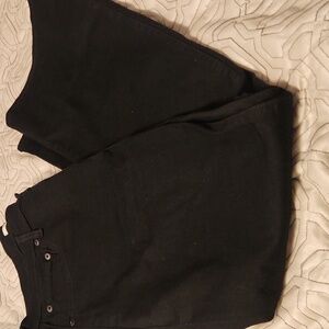 Levi's Black Denim Pants with Branded Patch - Flare